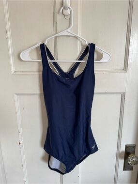 NWT Speedo navy blue one piece swimsuit size small